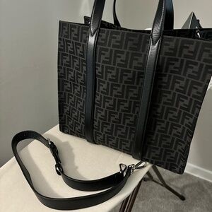 Fendi logo tote bag